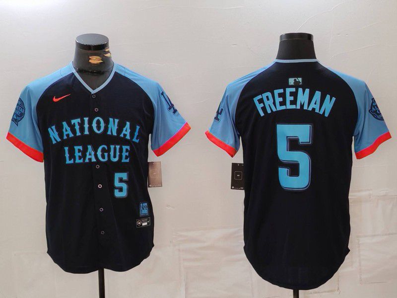 Men Los Angeles Dodgers 5 Freeman Blue All star 2024 Nike MLB Jersey style 81553